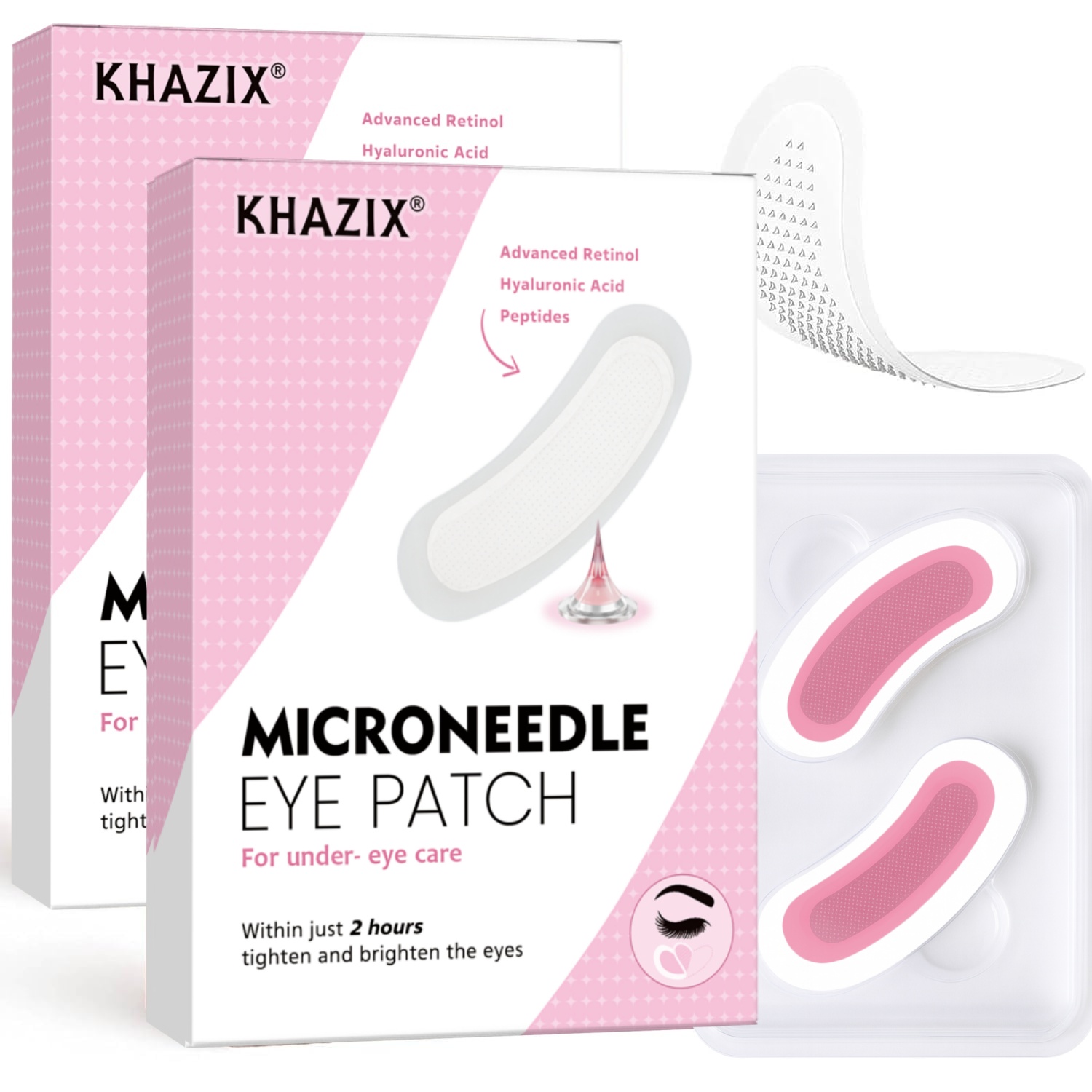 Eye Cream Peptide - Retinol Microneedle Eye Patches with Hyaluronic